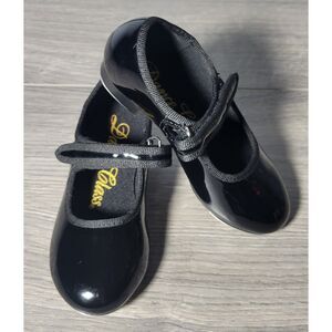 Trimfoot Co. Dance‎ Class Youth Size 8 Mary Jane Strap Black Tap Shoes MJ100